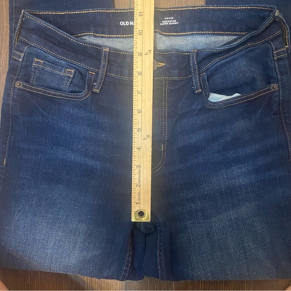 Old navy 8 long mid-rise rockstar super skinny jeans - Picture 3 of 9